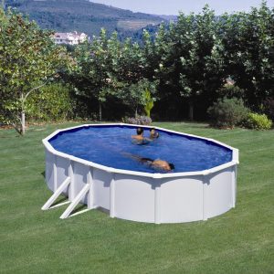 Piscina Gre Bora Bora ovalada acero chapa blanca