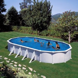 Piscina Gre Atlantis ovalada acero chapa blanca